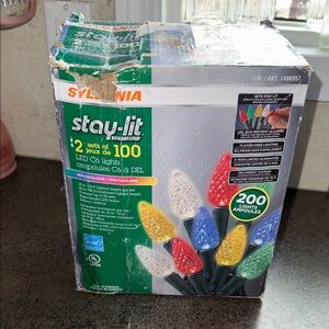 Sylvania Stay-Lit Multicolor LED String Lights 2sets of 100 66 feet total
